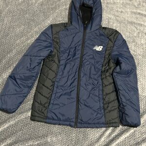 New Balance Men's Blue and Gray Puffer Jacket